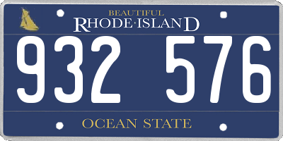 RI license plate 932576