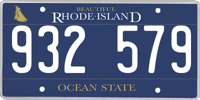 RI license plate 932579