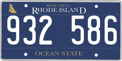 RI license plate 932586