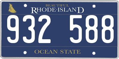 RI license plate 932588