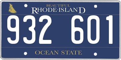 RI license plate 932601