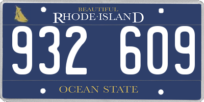 RI license plate 932609