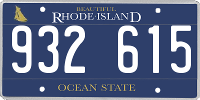 RI license plate 932615