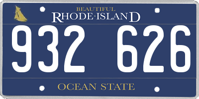 RI license plate 932626