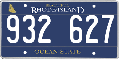 RI license plate 932627