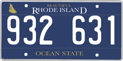 RI license plate 932631