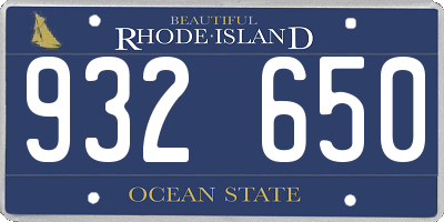 RI license plate 932650