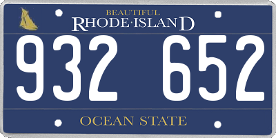 RI license plate 932652