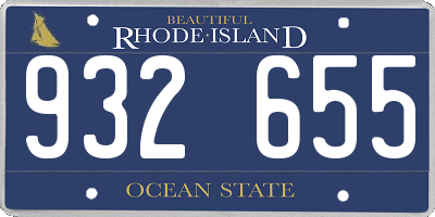 RI license plate 932655