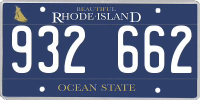 RI license plate 932662
