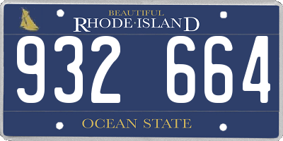 RI license plate 932664