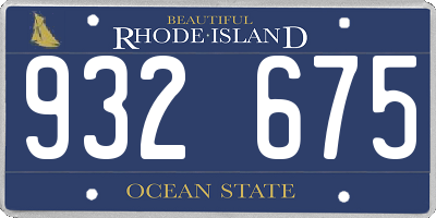 RI license plate 932675