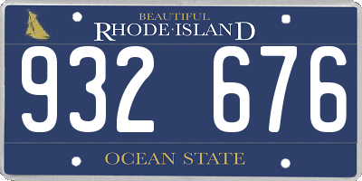 RI license plate 932676