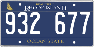 RI license plate 932677
