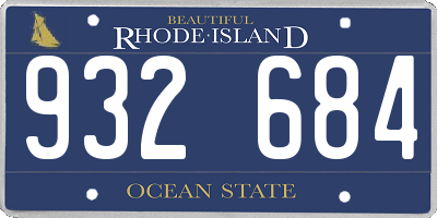 RI license plate 932684