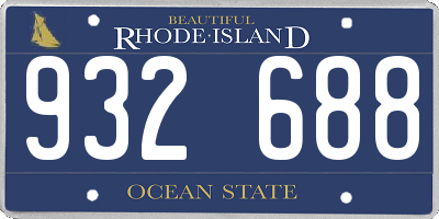 RI license plate 932688