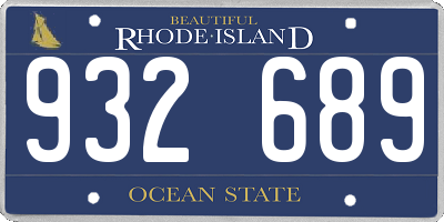 RI license plate 932689