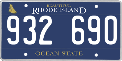 RI license plate 932690