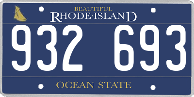 RI license plate 932693