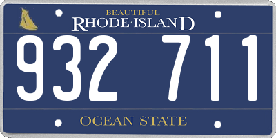 RI license plate 932711