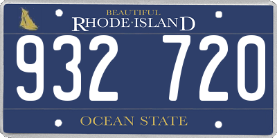 RI license plate 932720