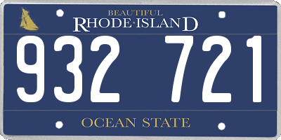 RI license plate 932721