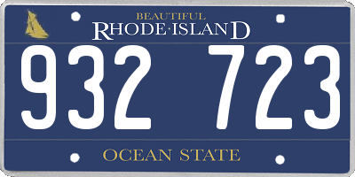 RI license plate 932723