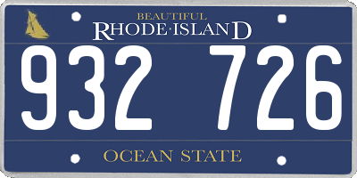 RI license plate 932726