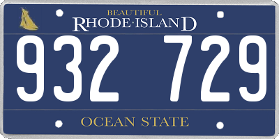 RI license plate 932729