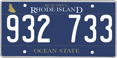 RI license plate 932733