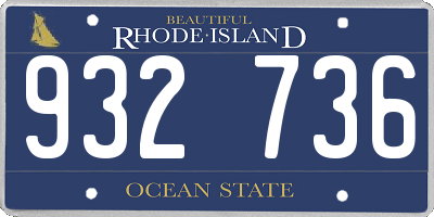 RI license plate 932736