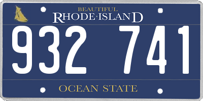 RI license plate 932741