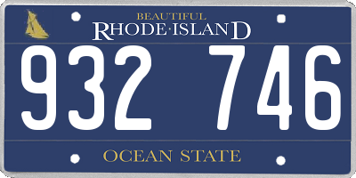 RI license plate 932746
