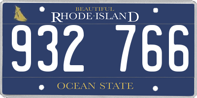 RI license plate 932766