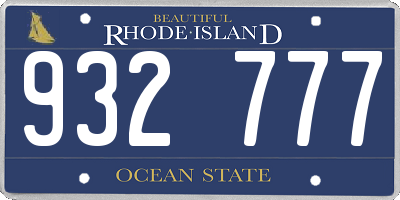 RI license plate 932777