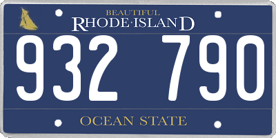 RI license plate 932790
