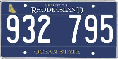 RI license plate 932795