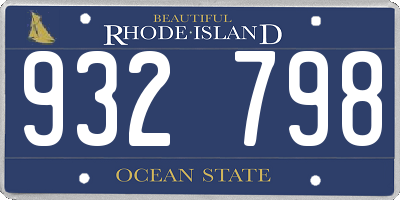 RI license plate 932798