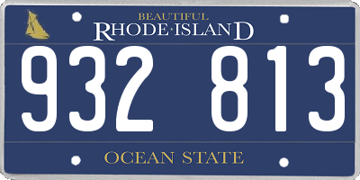 RI license plate 932813