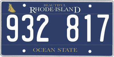 RI license plate 932817