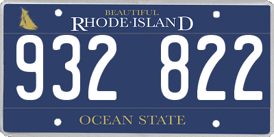 RI license plate 932822