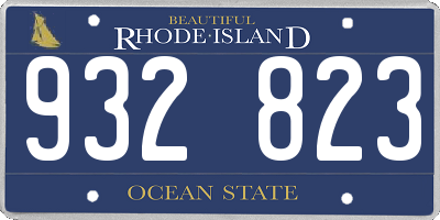 RI license plate 932823