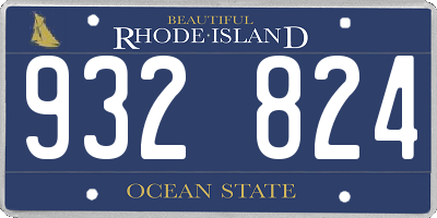 RI license plate 932824