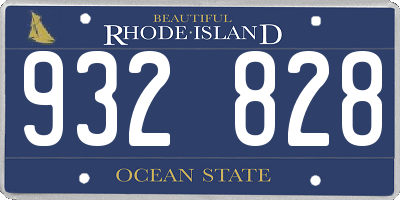 RI license plate 932828
