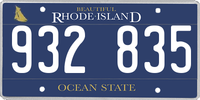 RI license plate 932835