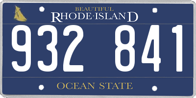RI license plate 932841