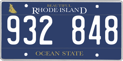 RI license plate 932848