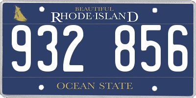 RI license plate 932856