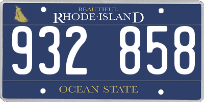 RI license plate 932858