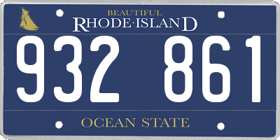 RI license plate 932861